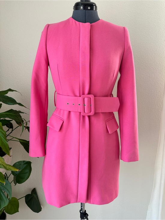 Zara Jackets & Blazers - Zara Hot Pink Belted Blazer Coat